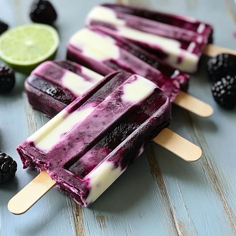 Blackberry Lime Cheesecake Popsicles