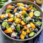 Blueberry Peach Feta Salad