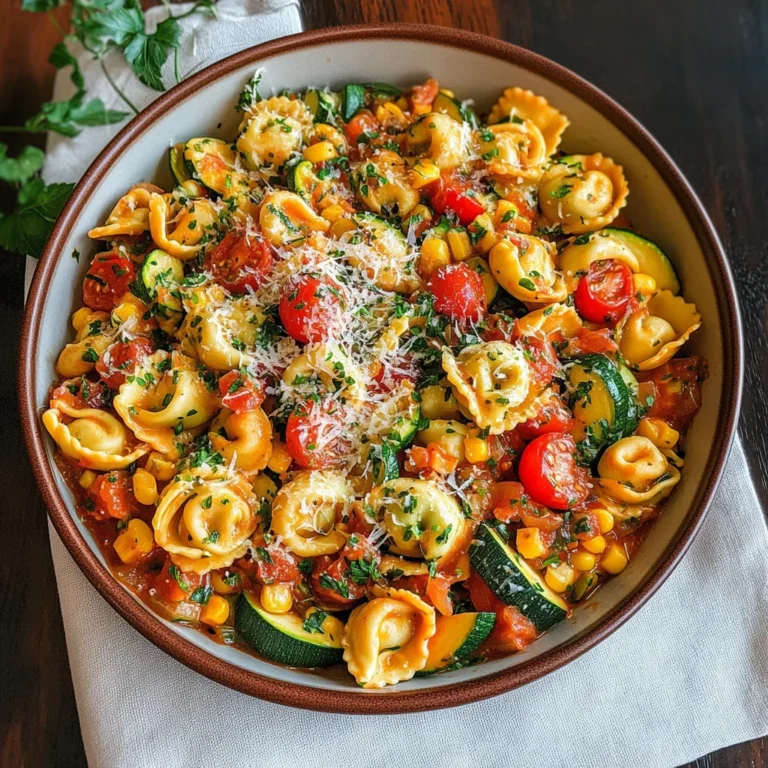 Cheese Tortellini with Summer Veggies