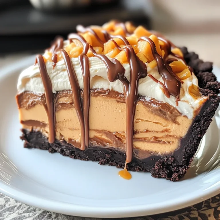 Chocolate Peanut Butter Caramel Mousse Pie