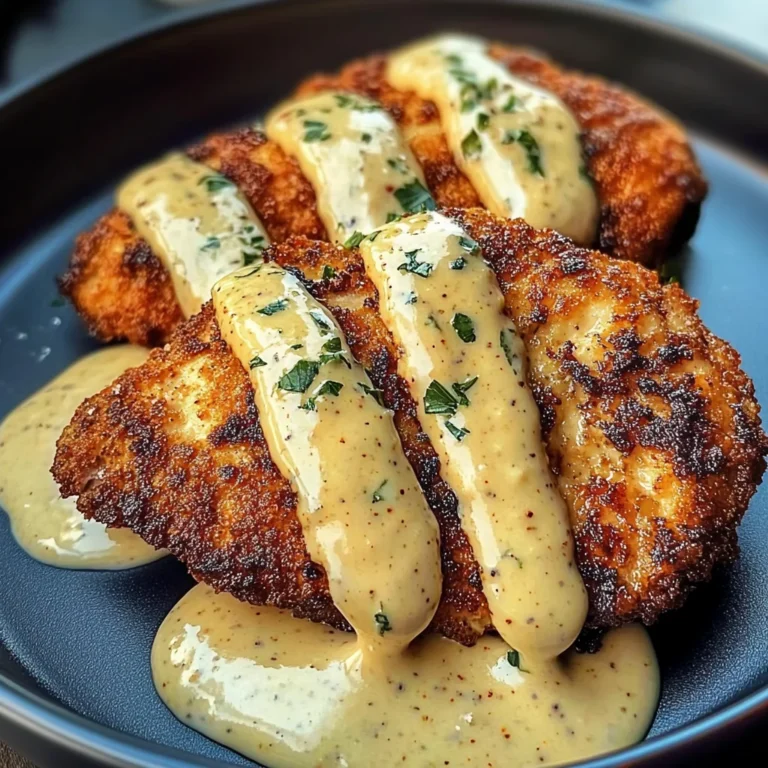 Crispy Chicken Cutlets With Creamy Mustard Sauce