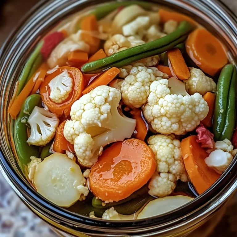 Crunchy Tangy Refrigerator Pickled Vegetables