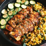 Garlic Butter Chicken with Zucchini and Corn - One-Pan, 30-Minute Meal