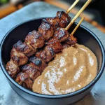 Grilled Beef Skewers With Creamy Peanut Sauce