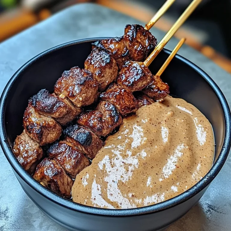 Grilled Beef Skewers With Creamy Peanut Sauce