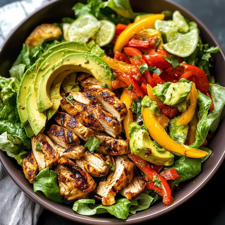 Grilled Chili Lime Chicken Fajita Salad