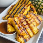 Grilled Pinapple with Cinnamon Honey Drizzle