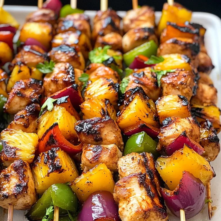 Hawaiian Chicken Kebabs