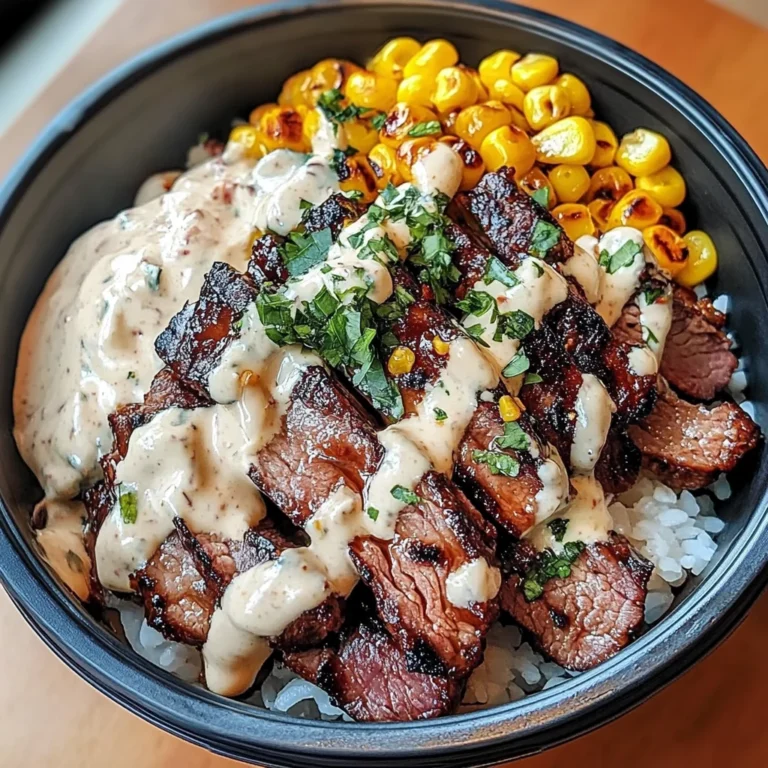 Korean Bbq Beef Bowl With Corn & Creamy Sauce