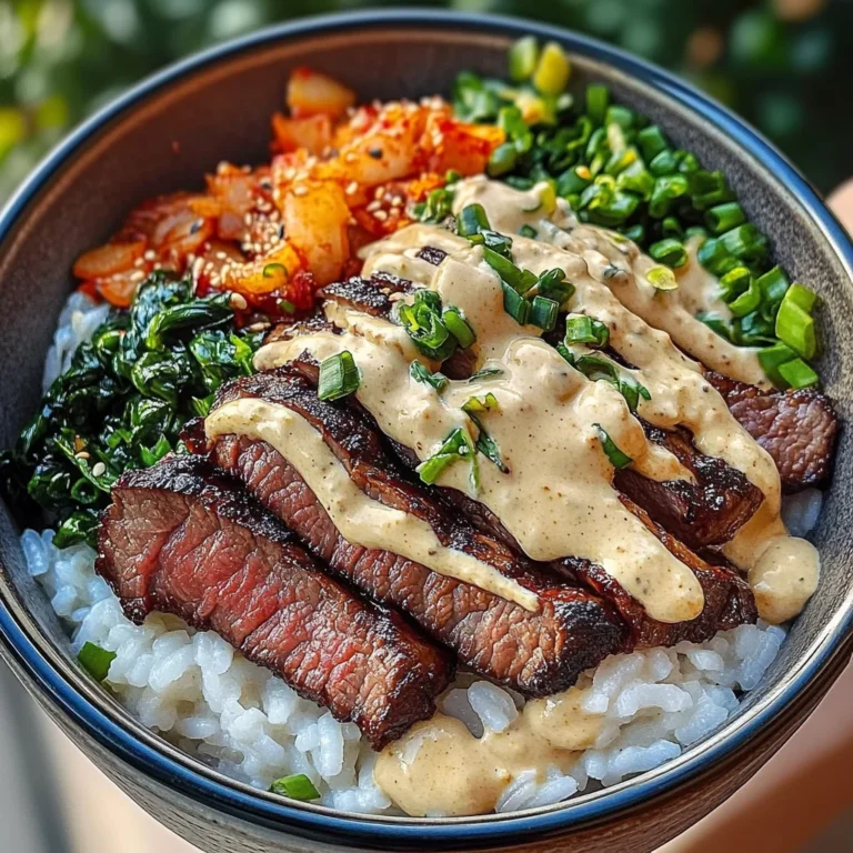 Korean Bbq Steak Bowls With Creamy Sauce