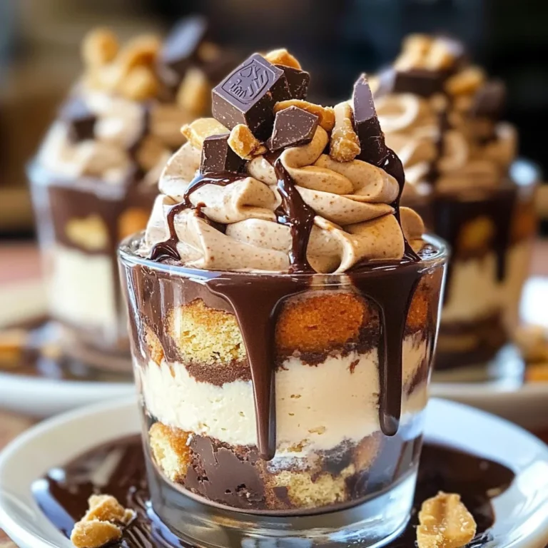 Mini Reese's Chocolate Peanut Butter Cheesecake Trifles