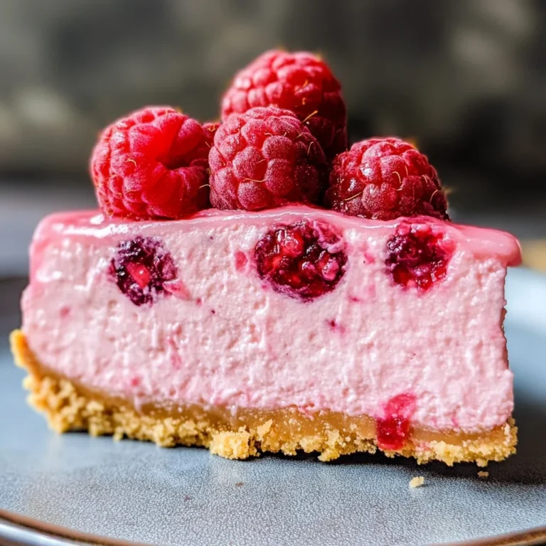 No Bake Raspberry Cheesecake
