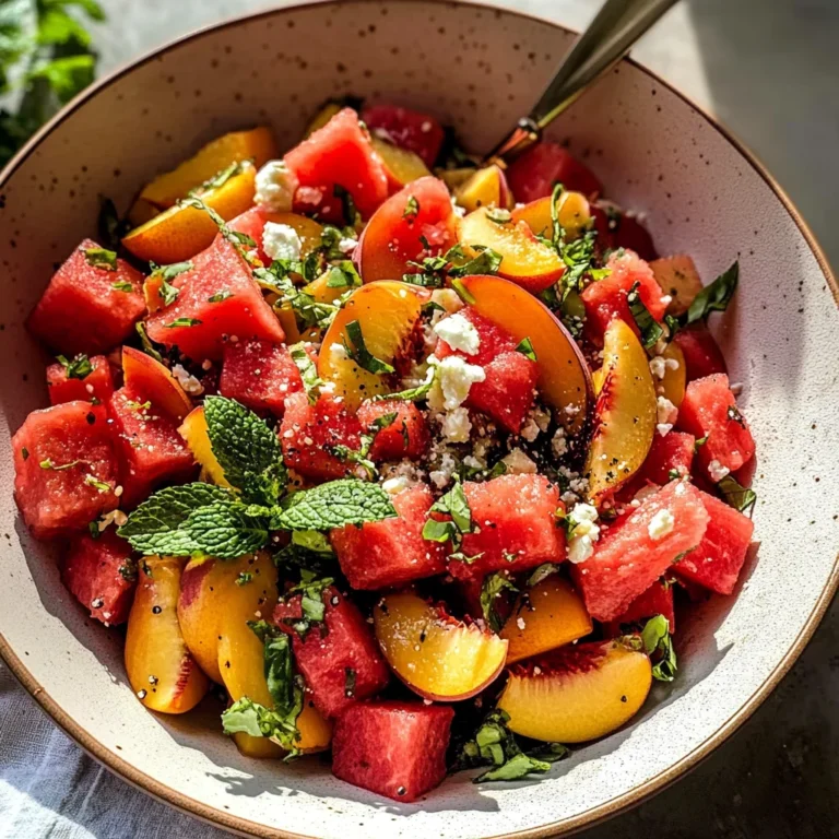 Peach Watermelon Salad Recipe