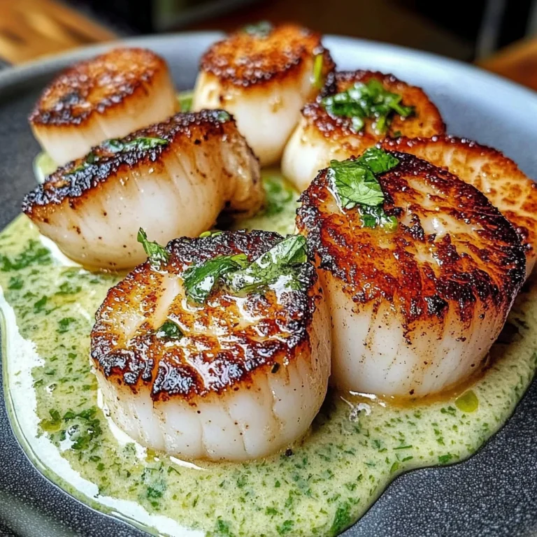 Seared Scallops With Cilantro Lime Sauce