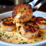 Seared Scallops With Spicy Cajun Cream Sauce