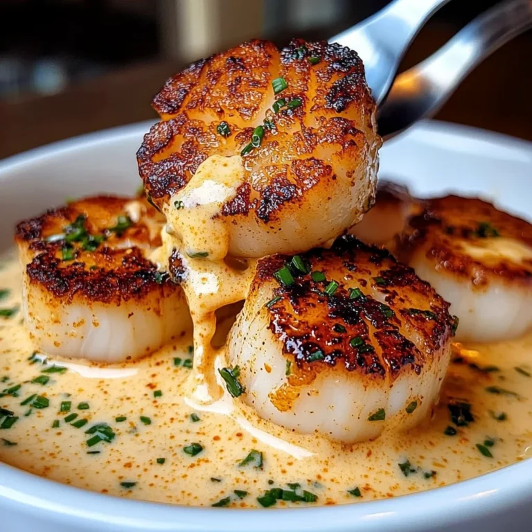 Seared Scallops With Spicy Cajun Cream Sauce