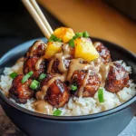 Sweet And Spicy Hawaiian Meatball Bowls