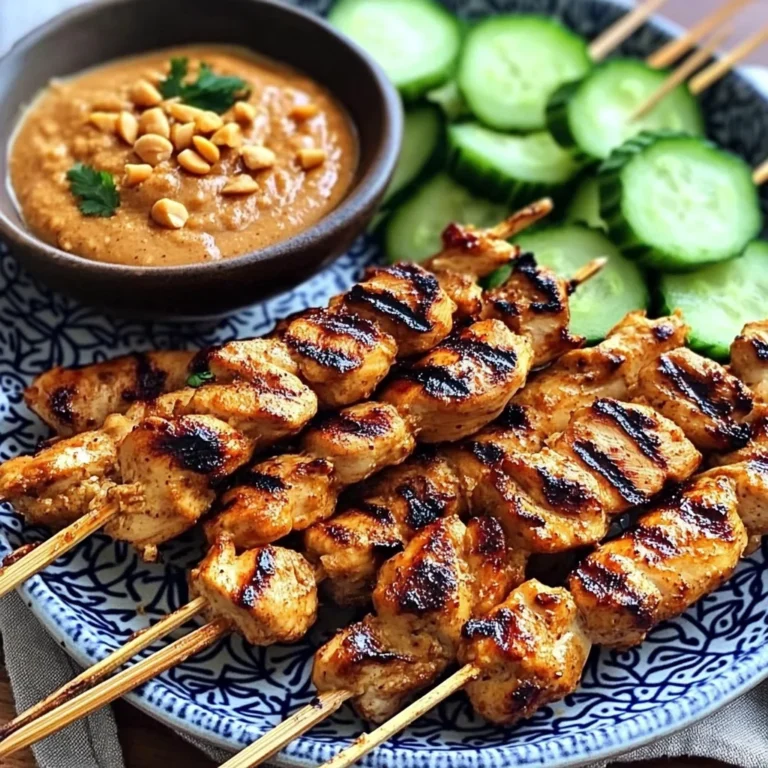 Thai Chicken Sate with Peanut Sauce