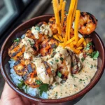 Tropical Shrimp Rice Bowl With Coconut Lime Sauce