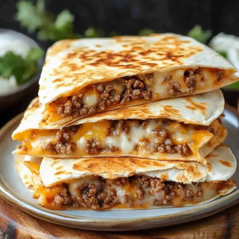 Cheesy Ground Beef Quesadillas Recipe is a must-try!