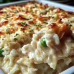 Dump-and-Bake Chicken Alfredo Rice Casserole Recipe