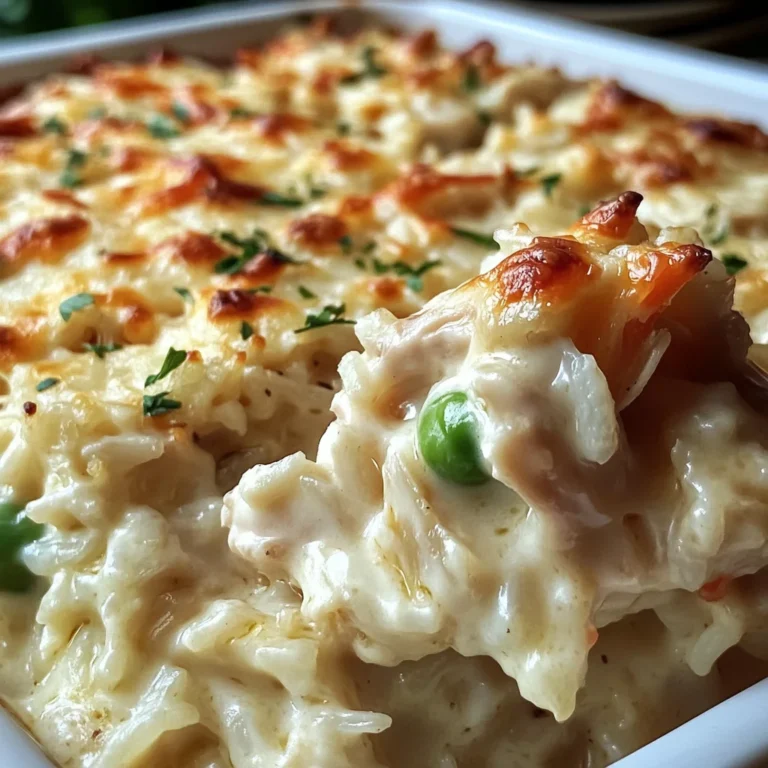 Dump-and-Bake Chicken Alfredo Rice Casserole Recipe