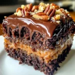 German Chocolate Poke Cake