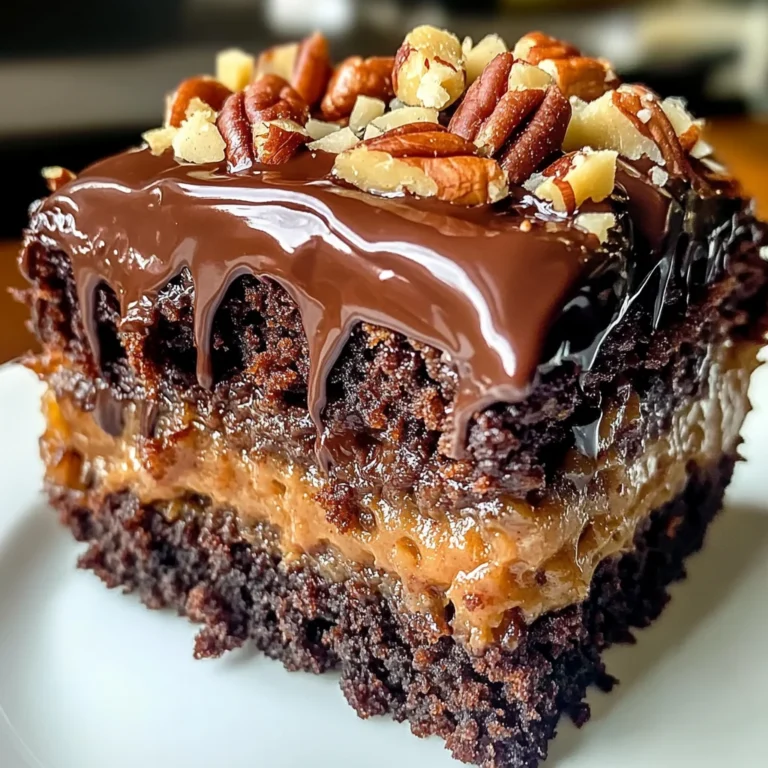 German Chocolate Poke Cake