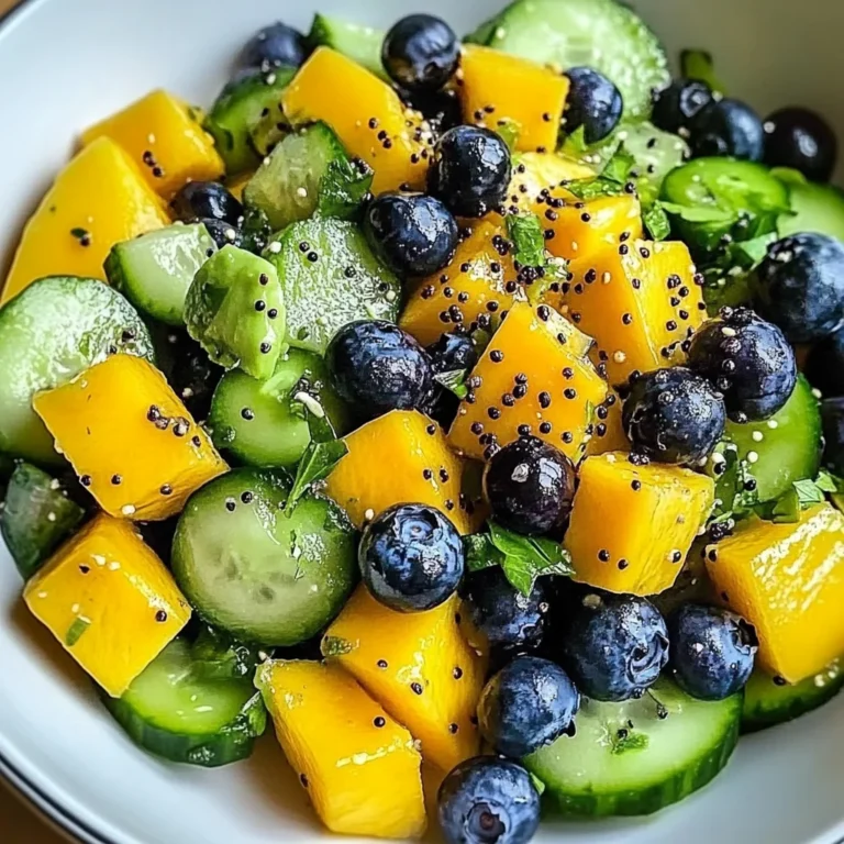 Mango Cucumber Salad with Blueberries and Avocado