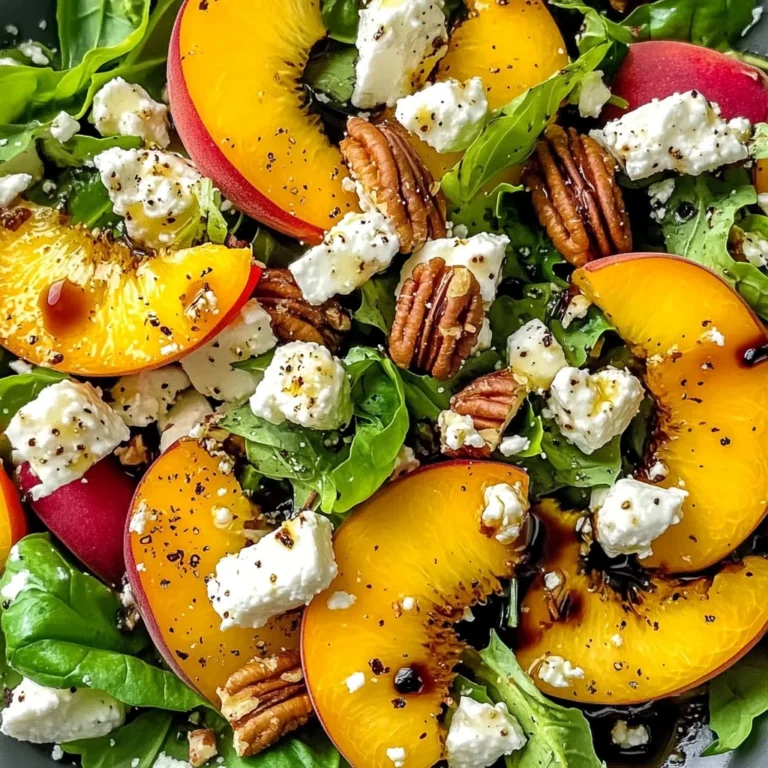 Simple Peach Feta Salad