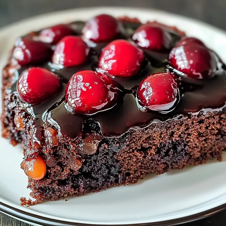 Chocolate Cherry Upside Down Cake
