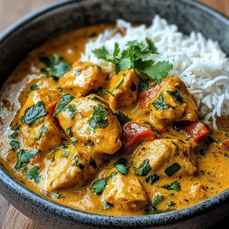 Creamy Coconut Chicken Curry with Naan