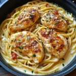 Creamy White Wine Parmesan Chicken Pasta