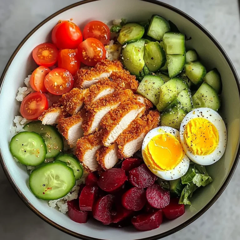 Crispy Chicken & Veggie Power Bowl with Avocado & Egg
