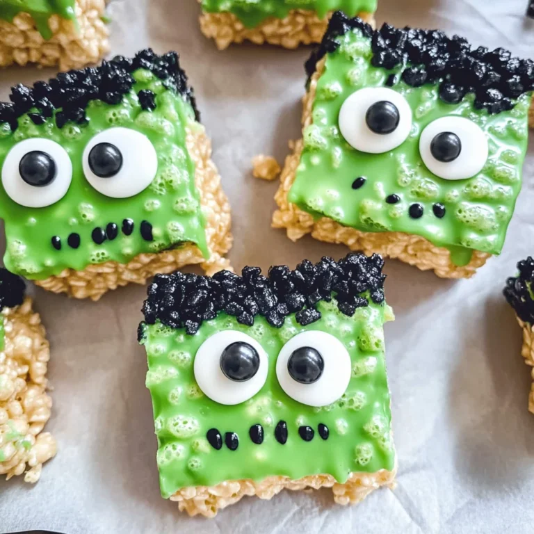 Frankenstein Halloween Rice Krispie Treats