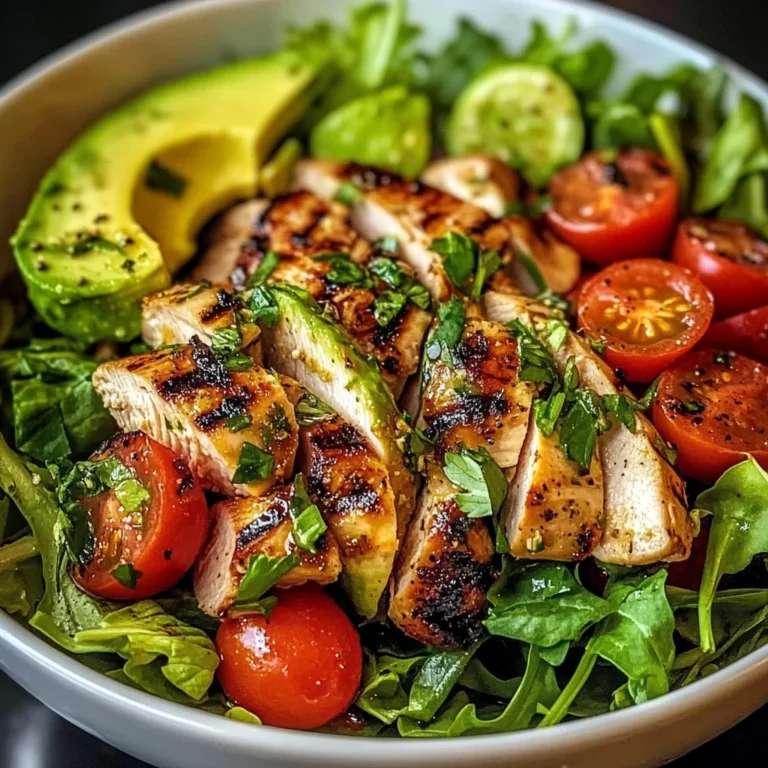 Grilled Chicken and Avocado Salad Bowl