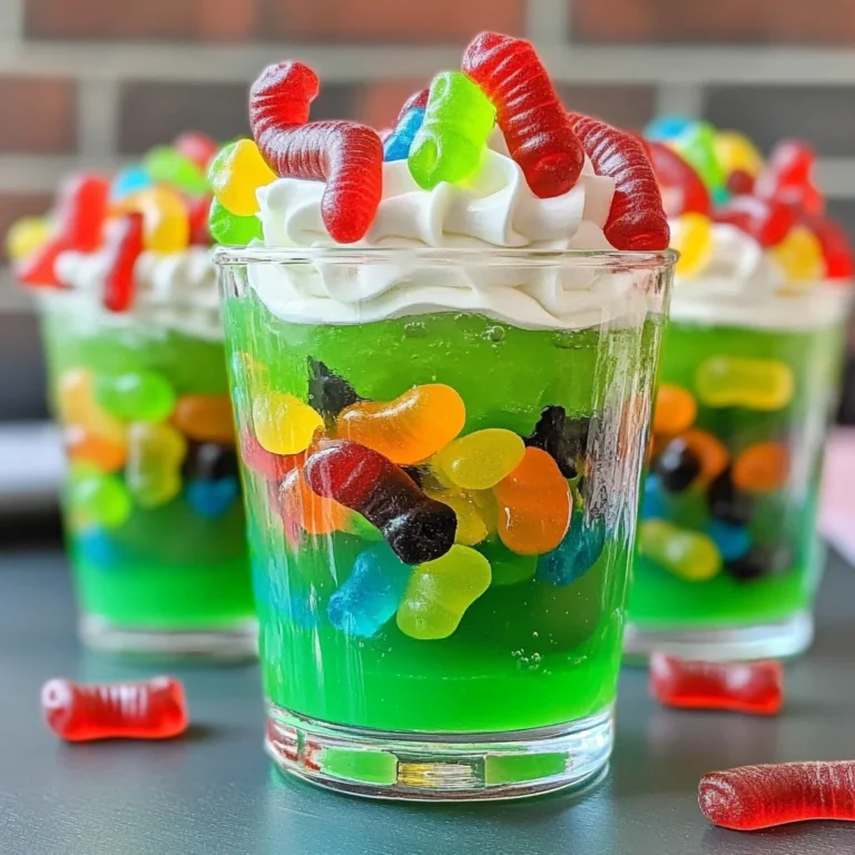 Gummy Worm Jello Cups Recipe