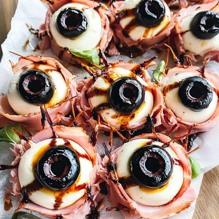 Halloween Antipasto Eyeballs Appetizer