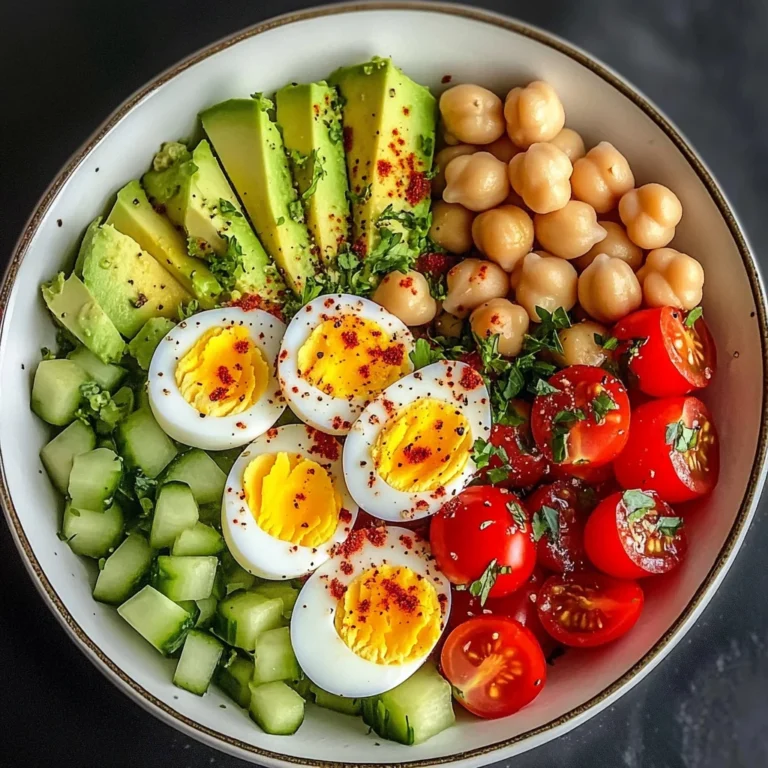 Rainbow Protein Bowl with Eggs & Chickpeas