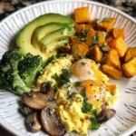 Savory Scramble with Veggie Medley & Sliced Avocado