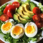 Soft-Boiled Eggs with Avocado, Cheddar & Fresh Veggies