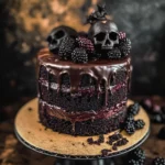 Spooky Black Velvet Halloween Cake