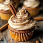 Vanilla Chai Pumpkin Latte Cupcakes with Cinnamon Brown Sugar Frosting