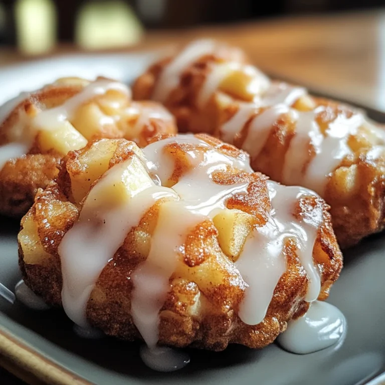 Baked Apple Fritters with Glaze