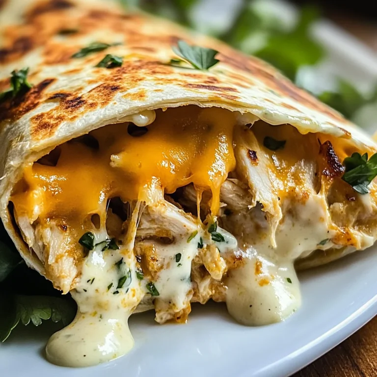Cheesy Garlic Chicken Wraps