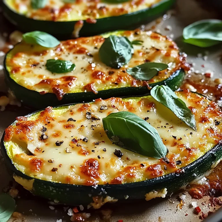 Cheesy Garlic Zucchini Steaks