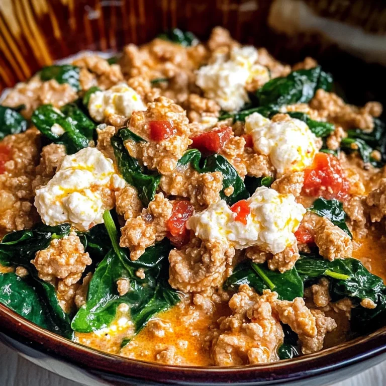 Creamy Ground Turkey & Spinach Protein Bowl