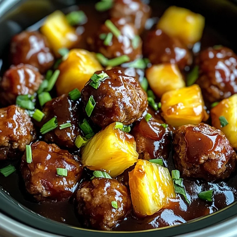 Crockpot Hawaiian Meatballs