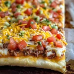 Easy Crescent Roll Taco Pizza - Alrightwithme