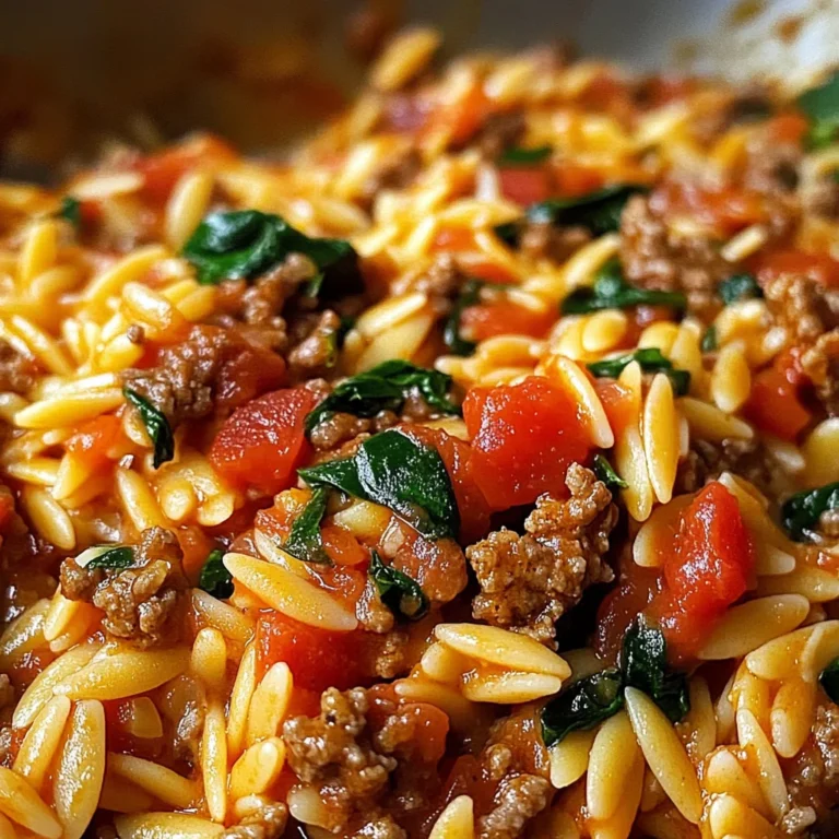 Ground Beef Orzo
